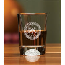 Load image into Gallery viewer, 3.5 oz. Shot Glass with Frosted Golf Ball Bottom