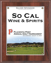 Load image into Gallery viewer, Cherry Wood Sponsor Plaque
