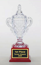 Load image into Gallery viewer, Crystal Champion's Cup on Rosewood Base