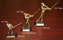 Load image into Gallery viewer, Cast Gold Plated Resin Swing Statues