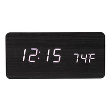 Load image into Gallery viewer, Onyx Wooden Wireless Charging Speaker with Clock