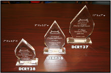 Load image into Gallery viewer, Optic Crystal Teardrop Flames with Diamond Cut Edge