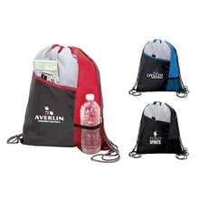 Load image into Gallery viewer, custom color options for this drawstring bag: red, blue, or black