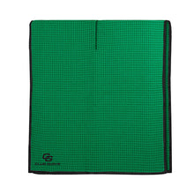 Load image into Gallery viewer, a club glove kelly green towel with waffle texture