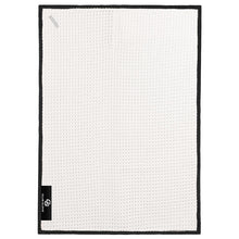 Load image into Gallery viewer, A white club glove waffle texture golf towel with black border