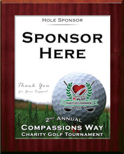 Load image into Gallery viewer, Mahogany Sponsor Plaque
