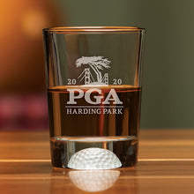 Load image into Gallery viewer, 3.5 oz. Shot Glass with Frosted Golf Ball Bottom