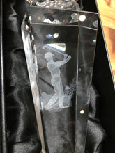 Load image into Gallery viewer, Crystal Swing Tower with Laser Swing Figure & Golf Ball Top