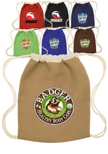 Load image into Gallery viewer, 100% Natural Jute Drawstring Backpack