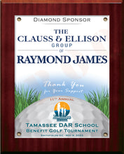 Load image into Gallery viewer, Mahogany Sponsor Plaque