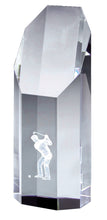 Load image into Gallery viewer, Heavy Weight Crystal w/Laser Golfer Swing Figure