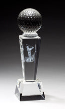 Load image into Gallery viewer, Crystal Swing Tower with Laser Swing Figure & Golf Ball Top