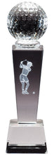 Load image into Gallery viewer, Crystal Swing Tower with Laser Swing Figure & Golf Ball Top