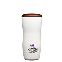 Load image into Gallery viewer, 12 oz. Double Wall Ceramic Tumbler w/ Wood Lid