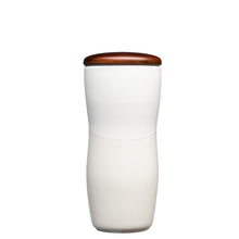 Load image into Gallery viewer, 12 oz. Double Wall Ceramic Tumbler w/ Wood Lid