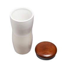 Load image into Gallery viewer, 12 oz. Double Wall Ceramic Tumbler w/ Wood Lid