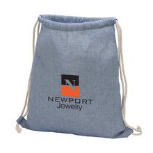 Load image into Gallery viewer, Uptown Recycled Cotton Drawstring Tote