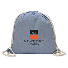 Load image into Gallery viewer, Uptown Recycled Cotton Drawstring Tote