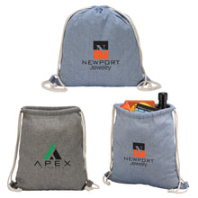 Load image into Gallery viewer, Uptown Recycled Cotton Drawstring Tote