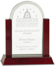 Load image into Gallery viewer, Oval Top Jade Glass in Piano Finish Mahogany Base