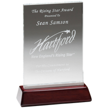 Load image into Gallery viewer, Flat Crystal on Rosewood Base