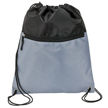 Load image into Gallery viewer, Drawstring Backpack with Front Zipper Pocket