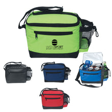 Load image into Gallery viewer, Pro 6 Can Cooler with Mesh Bottle Holder &amp; Zippered Pocket
