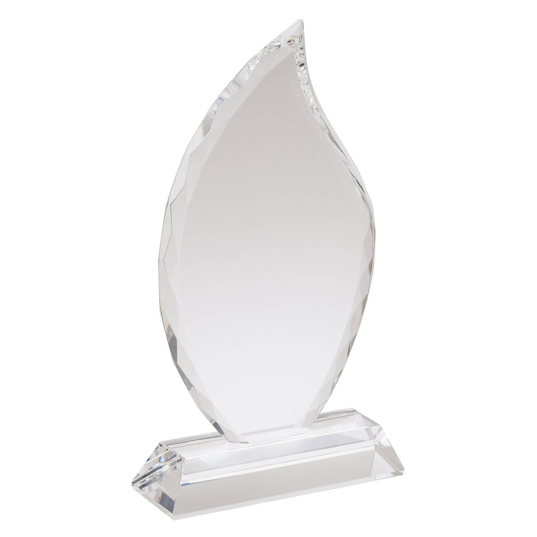 Beveled Crystal Flame Award