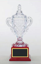 Load image into Gallery viewer, Crystal Champion's Cup on Rosewood Base
