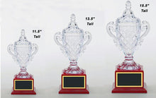 Load image into Gallery viewer, Crystal Champion's Cup on Rosewood Base
