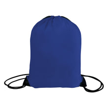 Load image into Gallery viewer, Blue drawstring bag on a white background
