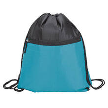 Load image into Gallery viewer, Drawstring Backpack with Front Zipper Pocket
