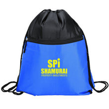 Load image into Gallery viewer, Drawstring Backpack with Front Zipper Pocket
