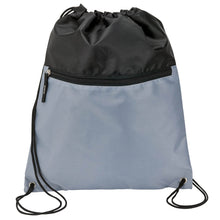 Load image into Gallery viewer, Drawstring Backpack with Front Zipper Pocket
