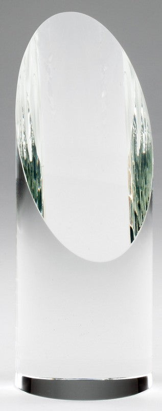 Slanted Top Crystal Cylinder Award