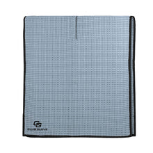 Load image into Gallery viewer, a club glove blue steel towel with waffle texture with black trim
