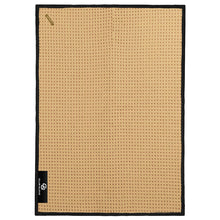 Load image into Gallery viewer, A oat color club glove waffle texture golf towel with black border
