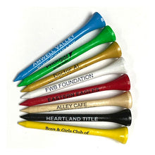 Load image into Gallery viewer, Bulk Golf Tournament Tees - 3.25&quot; Tall Tees w/Custom Logo
