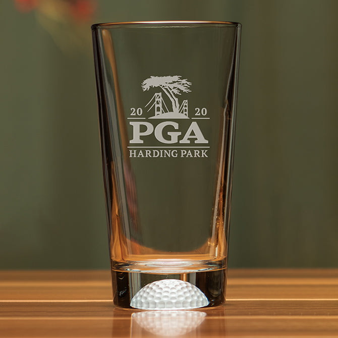 16 oz. Ale Glass with Frosted Golf Ball Bottom