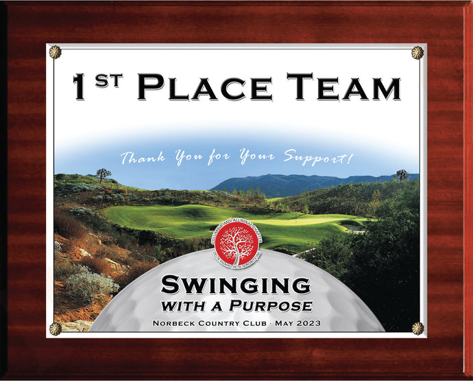 Golf Tournament Award Plaque