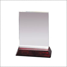 Load image into Gallery viewer, Flat Crystal on Rosewood Base

