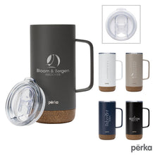 Load image into Gallery viewer, 16 oz. 304 Double Wall Stainless Steel Mug w/ Cork Bottom
