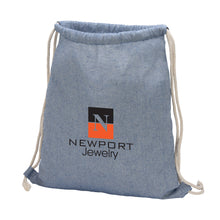 Load image into Gallery viewer, Uptown Recycled Cotton Drawstring Tote
